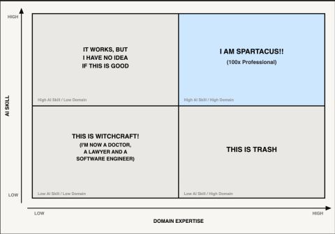 The AI skill vs. domain expertise quadrant